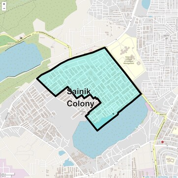 Location Map of Sainik Colony, Faridabad