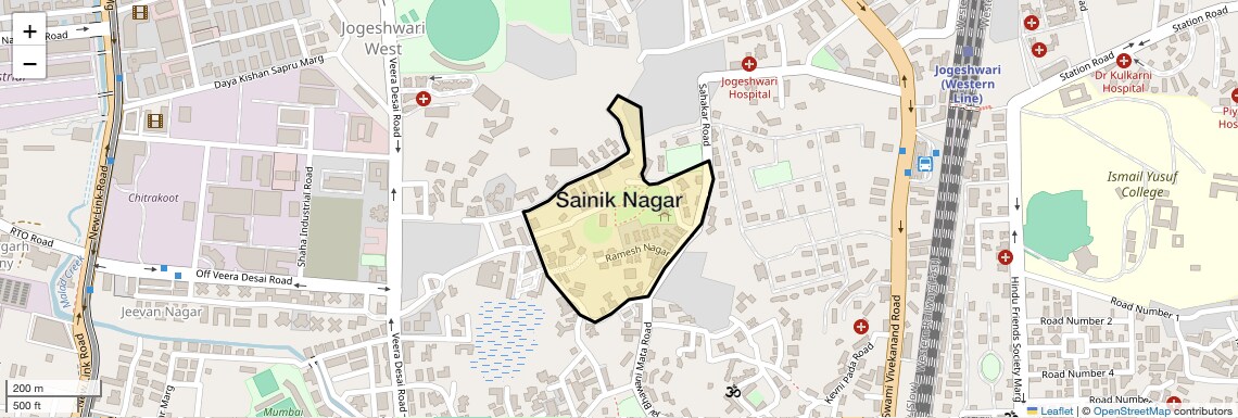 Location Map of Sainik Nagar, Mumbai
