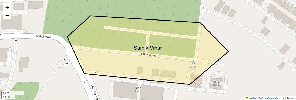 Location Map of Sainik Vihar, Pune