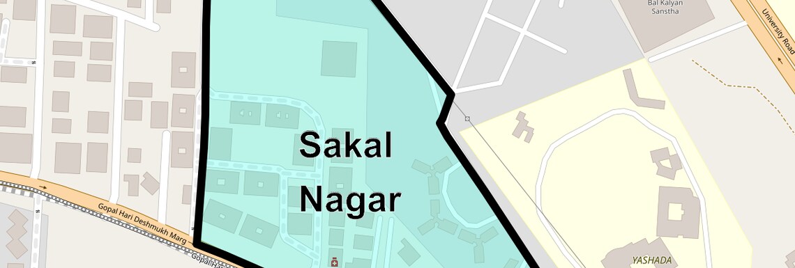 Location Map of Sakal Nagar, Pune