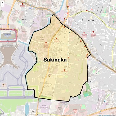 Location Map of Sakinaka, Mumbai