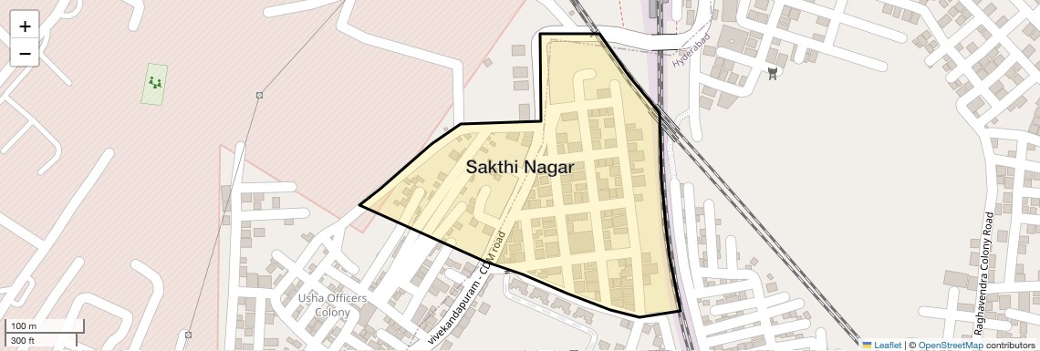 Location Map of Sakthi Nagar, Hyderabad