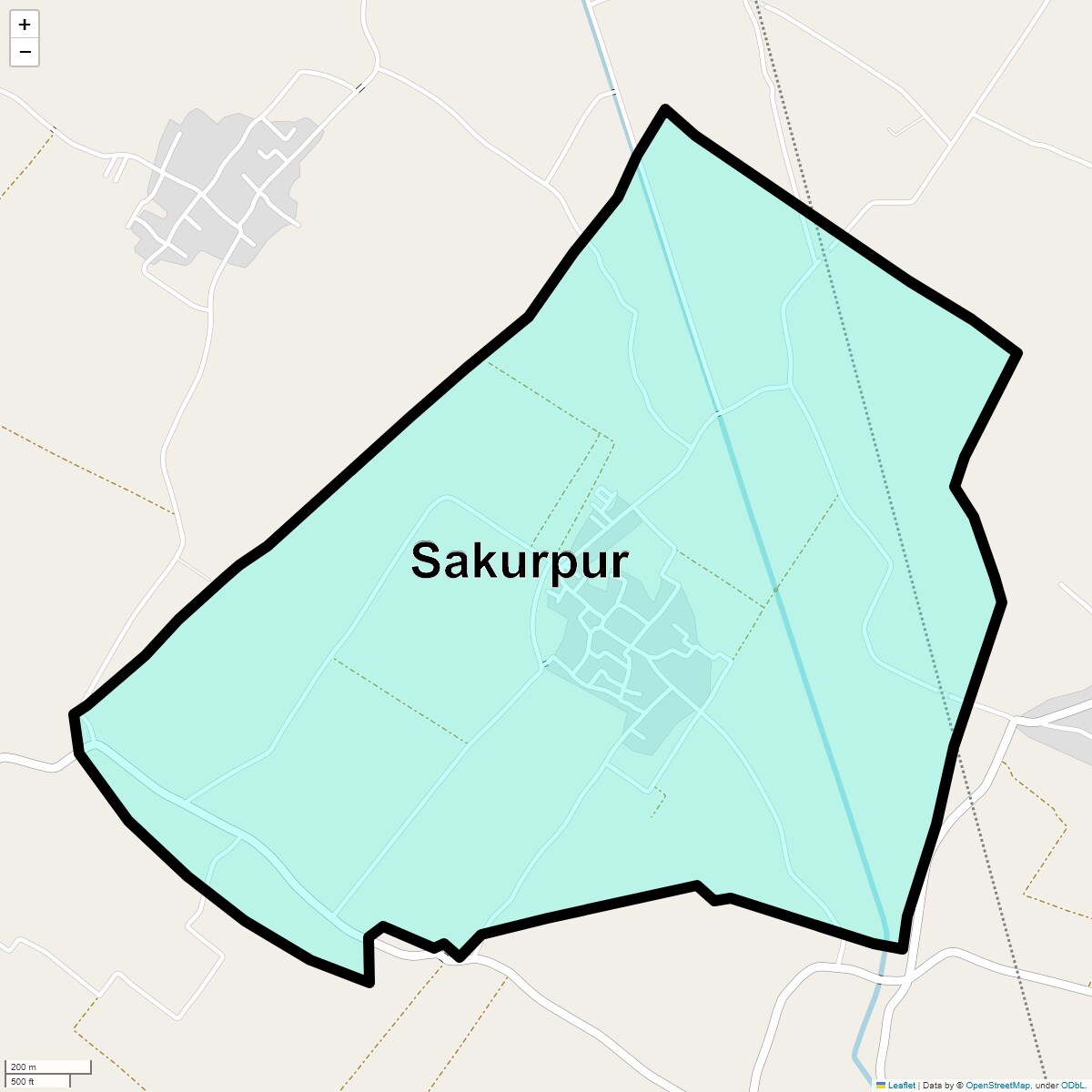 Location Map of Sakurpur, Ghaziabad