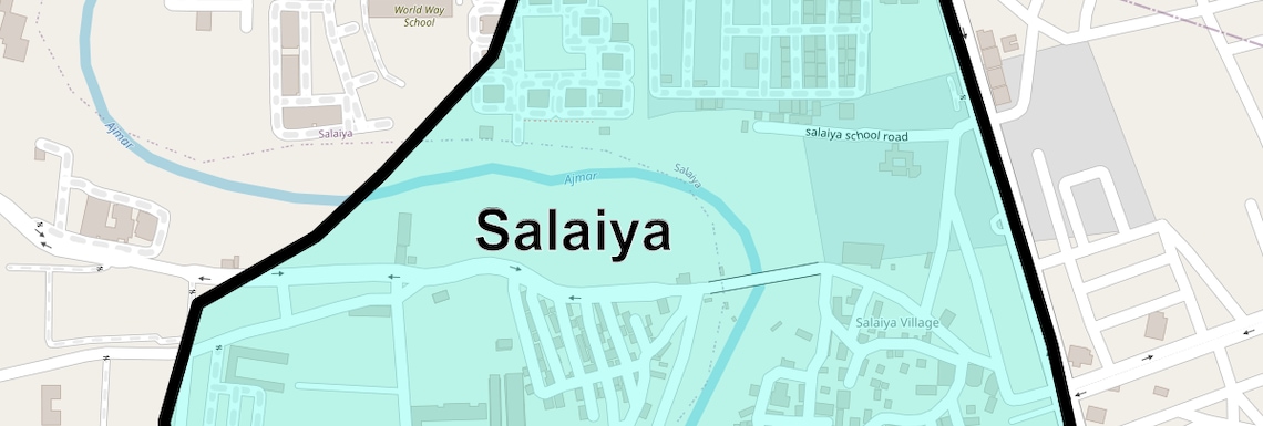 Location Map of Salaiya, Bhopal