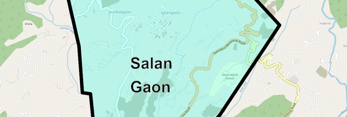 Location Map of Salan Gaon, Dehradun