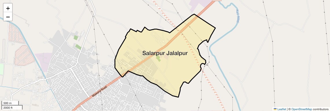 Location Map of Salarpur Jalalpur, Meerut