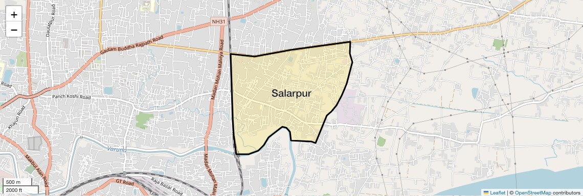 Location Map of Salarpur, Varanasi