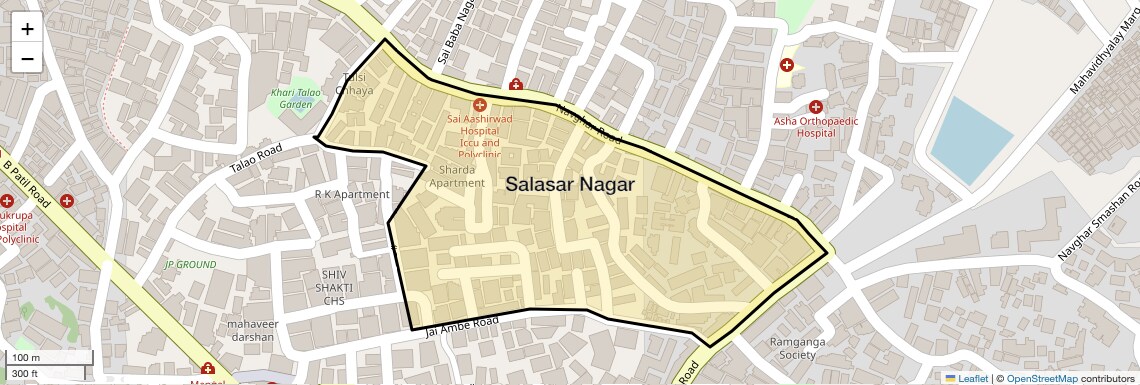 Location Map of Salasar Nagar, Thane
