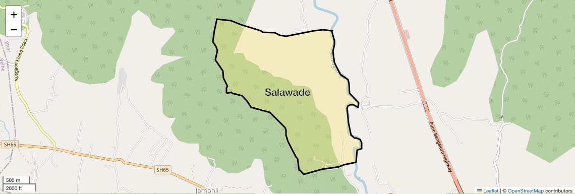 Location Map of Salawade, Pune