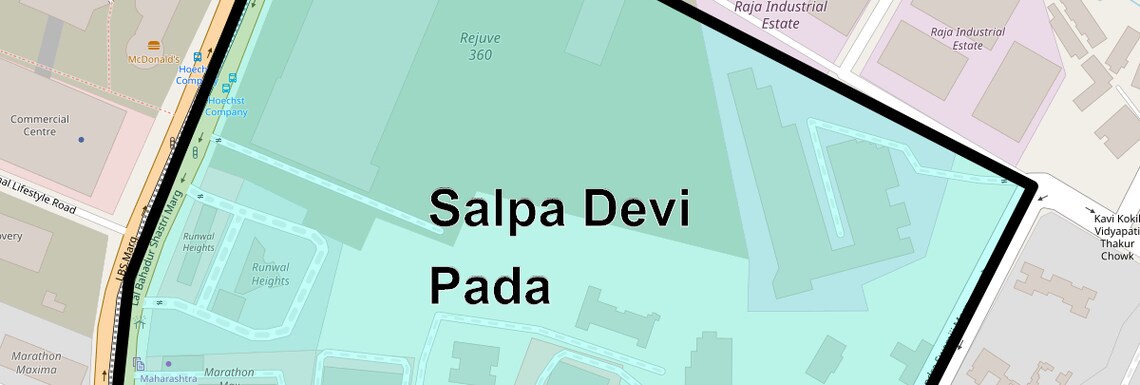 Location Map of Salpa Devi Pada, Mumbai
