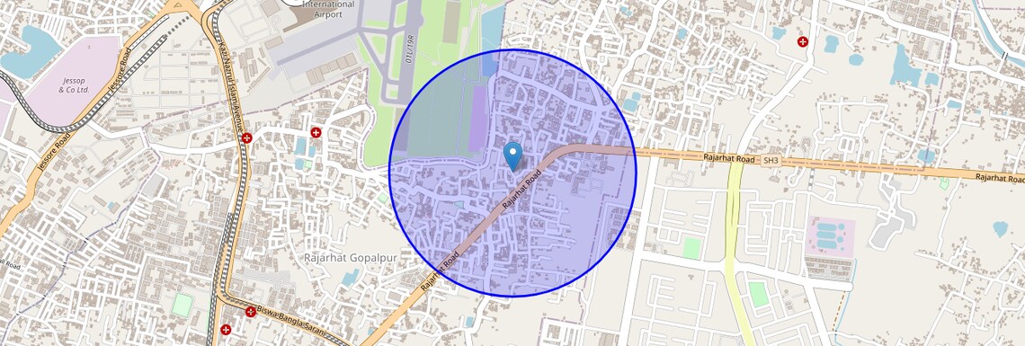 Location Map of Salua, Kolkata