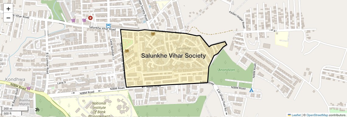 Location Map of Salunkhe Vihar Society, Pune