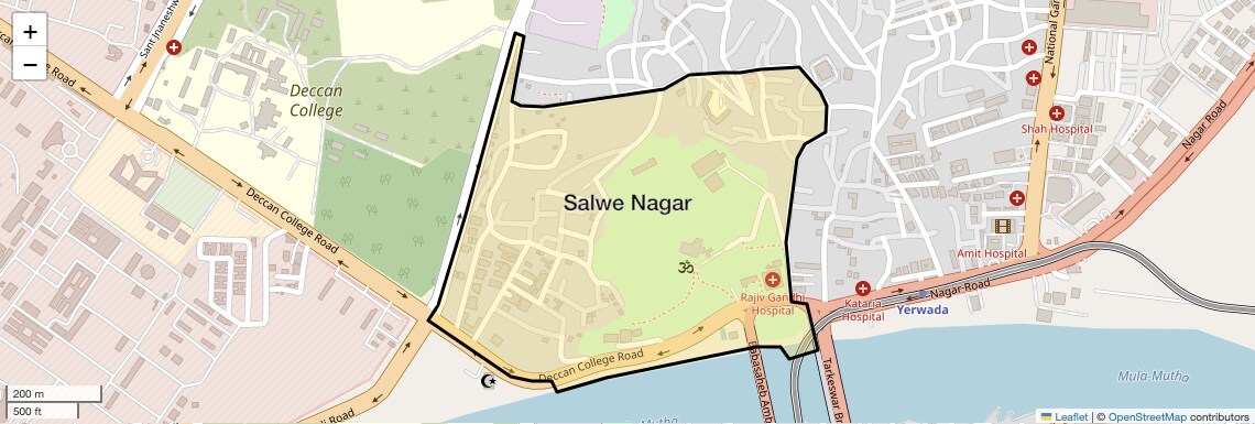 Location Map of Salwe Nagar, Pune