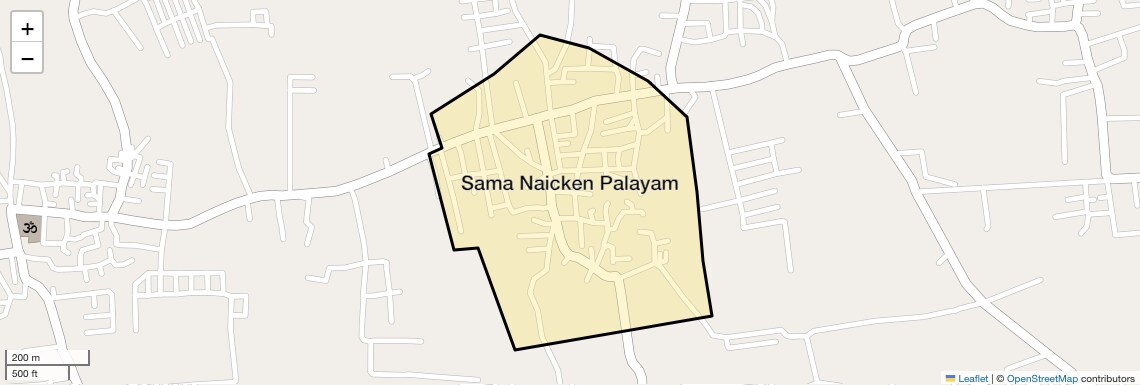 Location Map of Sama Naicken Palayam, Coimbatore