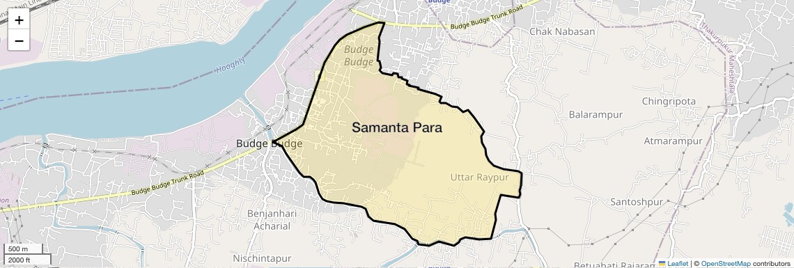 Location Map of Samanta Para, Kolkata