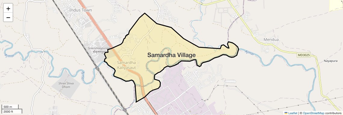 Location Map of Samardha Village, Bhopal
