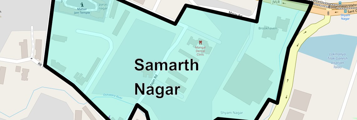 Location Map of Samarth Nagar, Mumbai