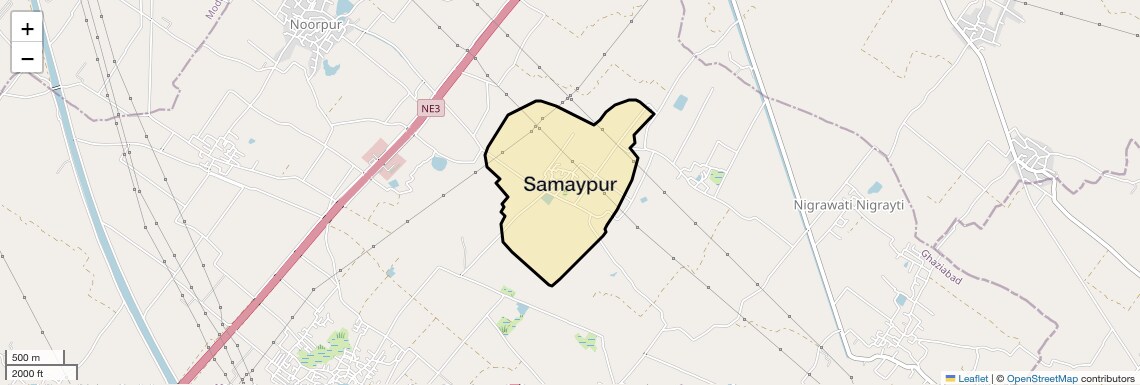 Location Map of Samaypur, Ghaziabad