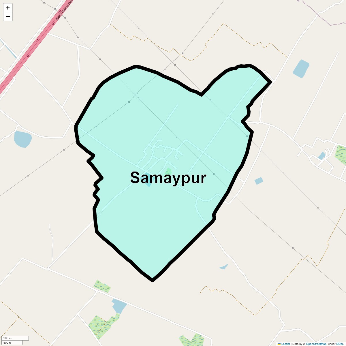 Location Map of Samaypur, Ghaziabad