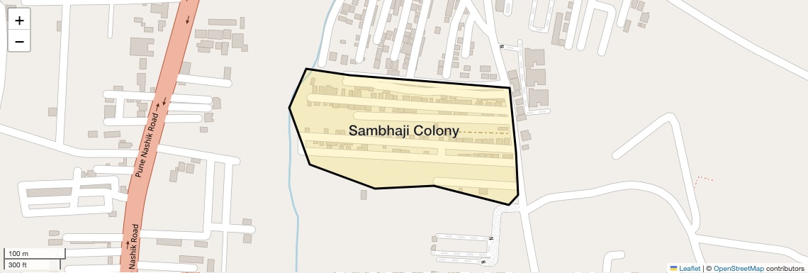 Location Map of Sambhaji Colony, Pune