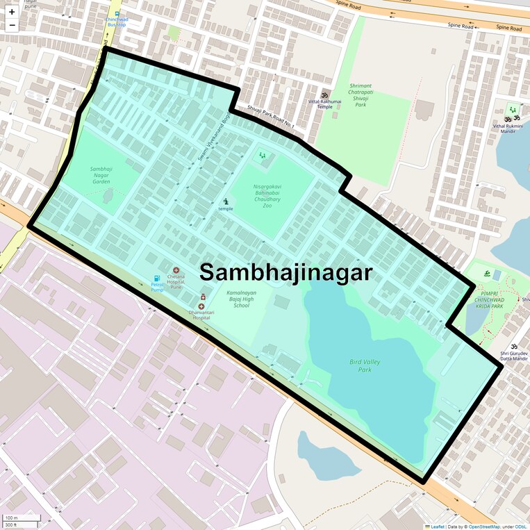Location Map of Sambhajinagar