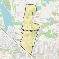 Sampigehalli Map
