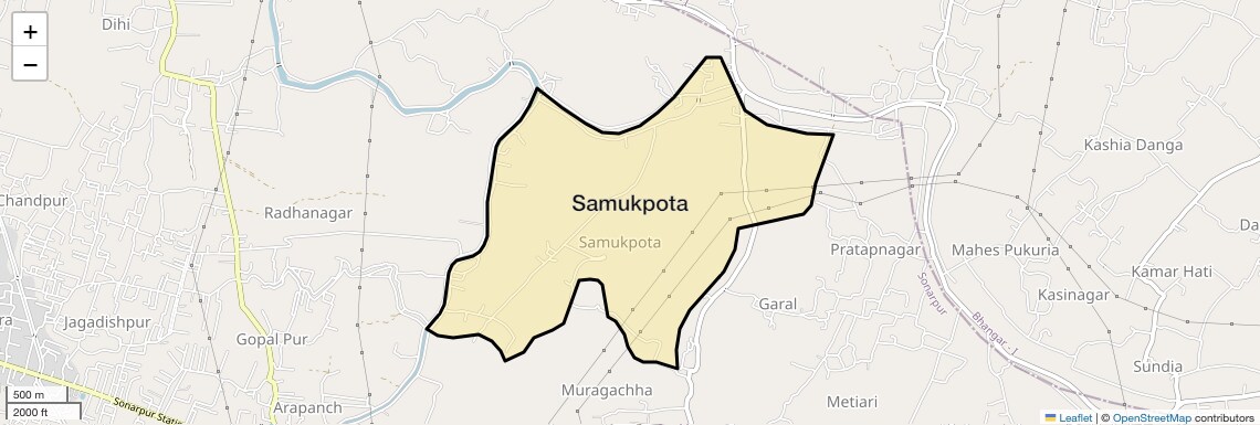 Location Map of Samukpota, Kolkata