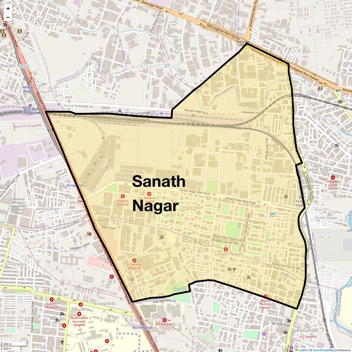 Check Time Travel of Sanath Nagar, Hyderabad