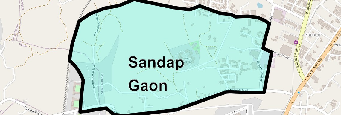 Location Map of Sandap Gaon, Thane