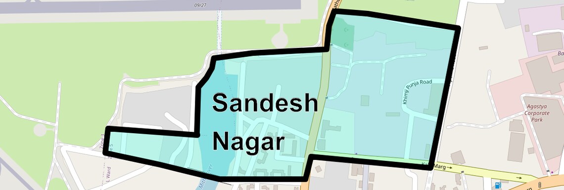 Location Map of Sandesh Nagar, Mumbai