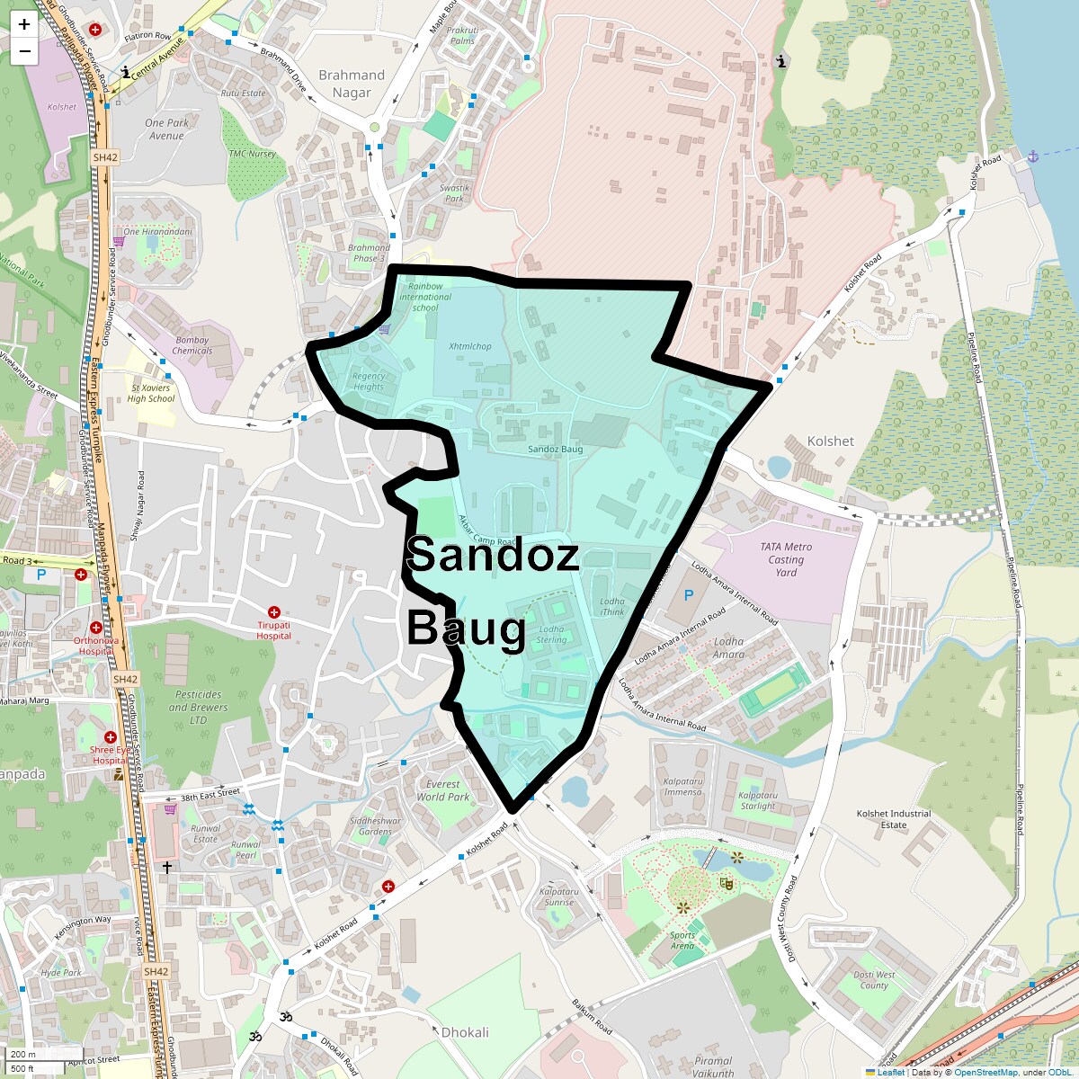 Sandoz Baug Map