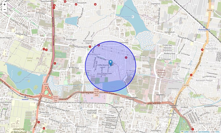 Location Map of Sandyagappa Reddy Layout