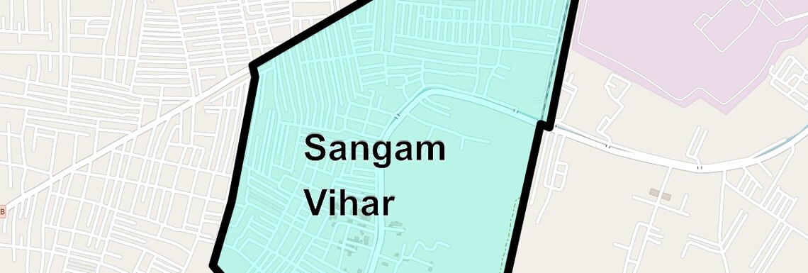 Location Map of Sangam Vihar, Ghaziabad