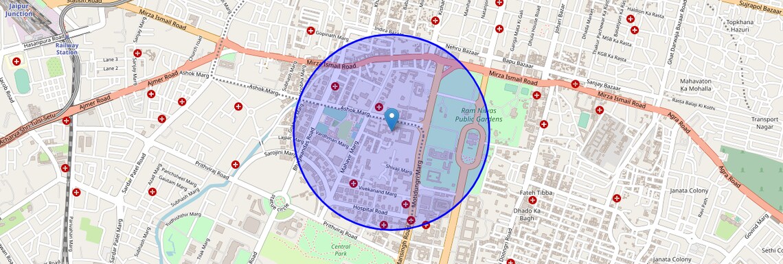Location Map of Sangram Colony, Jaipur