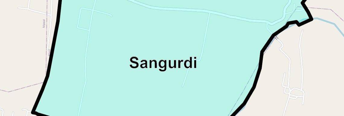 Location Map of Sangurdi, Pune