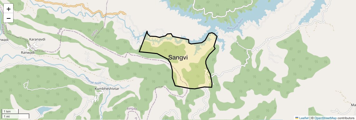 Location Map of Sangvi, Pune