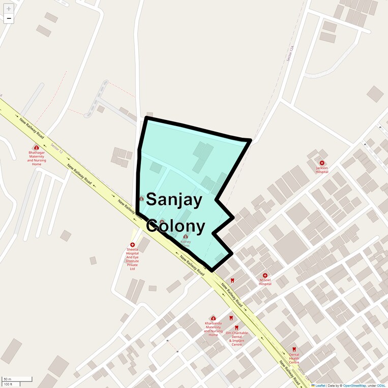 Location Map of Sanjay Colony