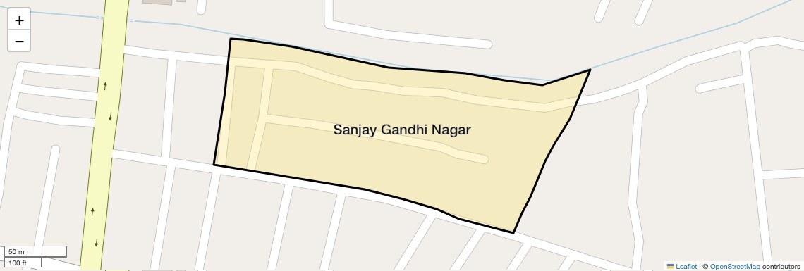Location Map of Sanjay Gandhi Nagar, Nagpur