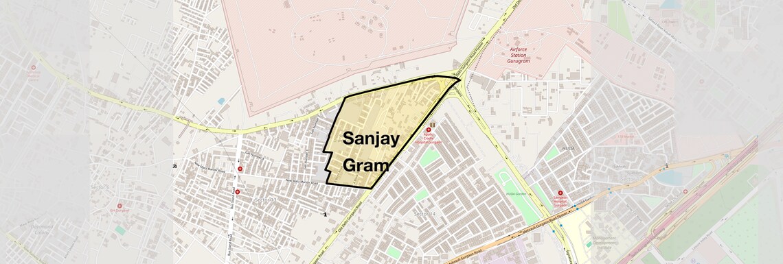 Location Map of Sanjay Gram, Gurgaon