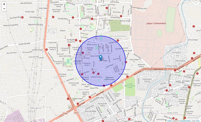 Location Map of Sanjay Nagar