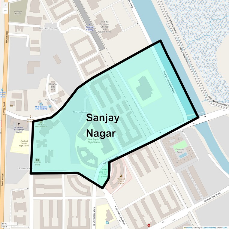 Location Map of Sanjay Nagar
