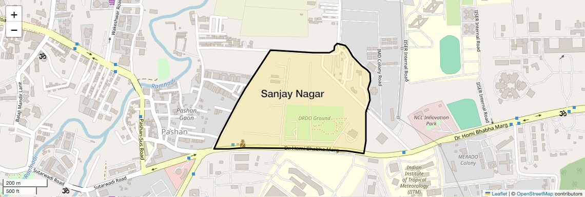 Location Map of Sanjay Nagar, Pune