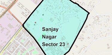 Location Map of Sanjay Nagar Sector 23, Ghaziabad