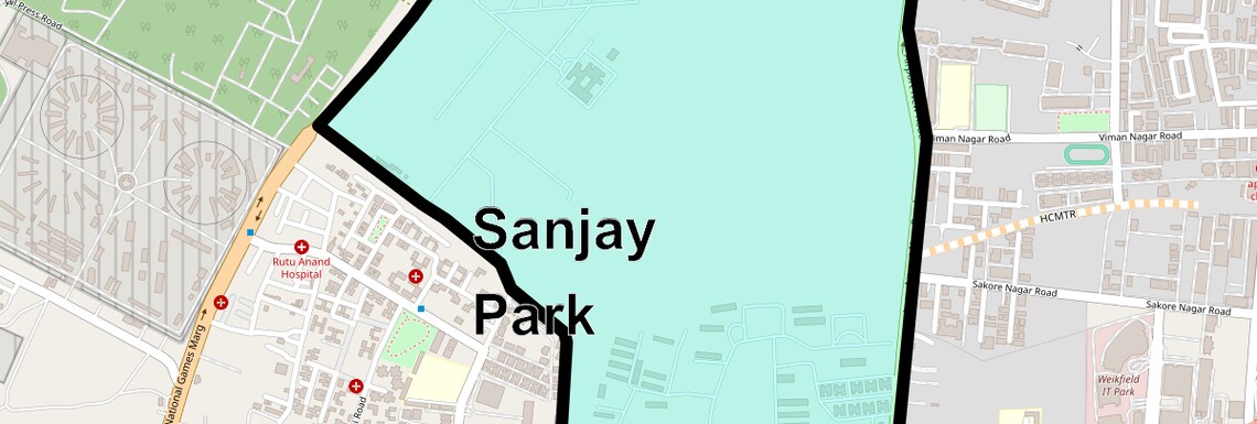 Location Map of Sanjay Park, Pune