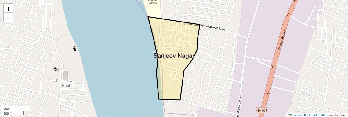 Location Map of Sanjeev Nagar, Agra