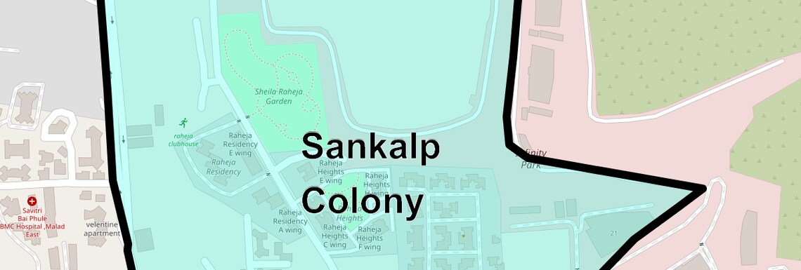 Location Map of Sankalp Colony, Mumbai
