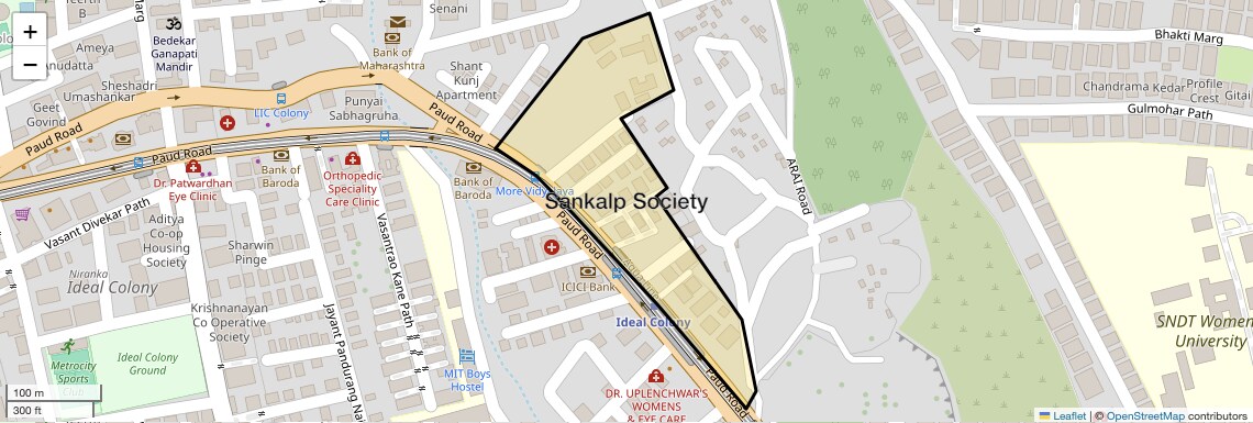 Location Map of Sankalp Society, Pune