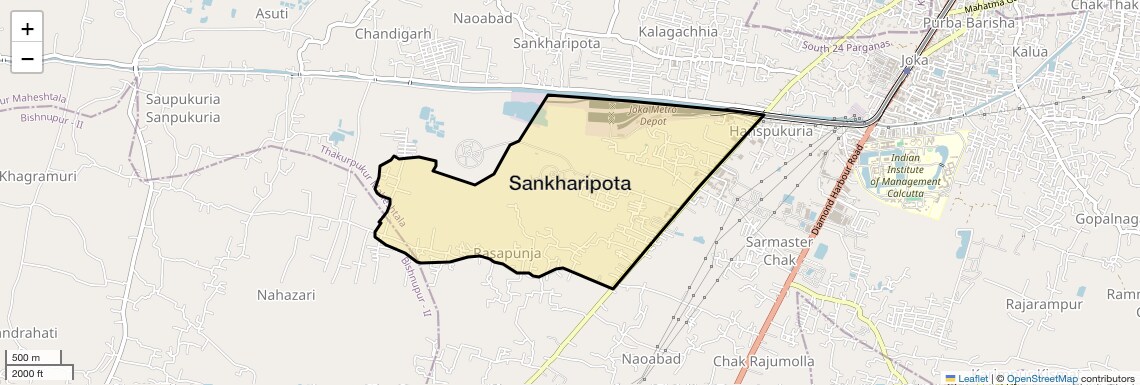 Location Map of Sankharipota, Kolkata