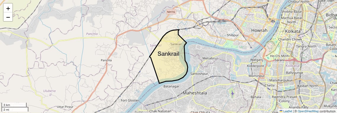 Location Map of Sankrail, Kolkata
