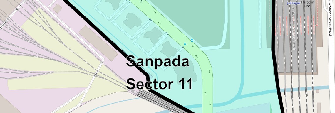 Location Map of Sanpada Sector 11, Navi Mumbai